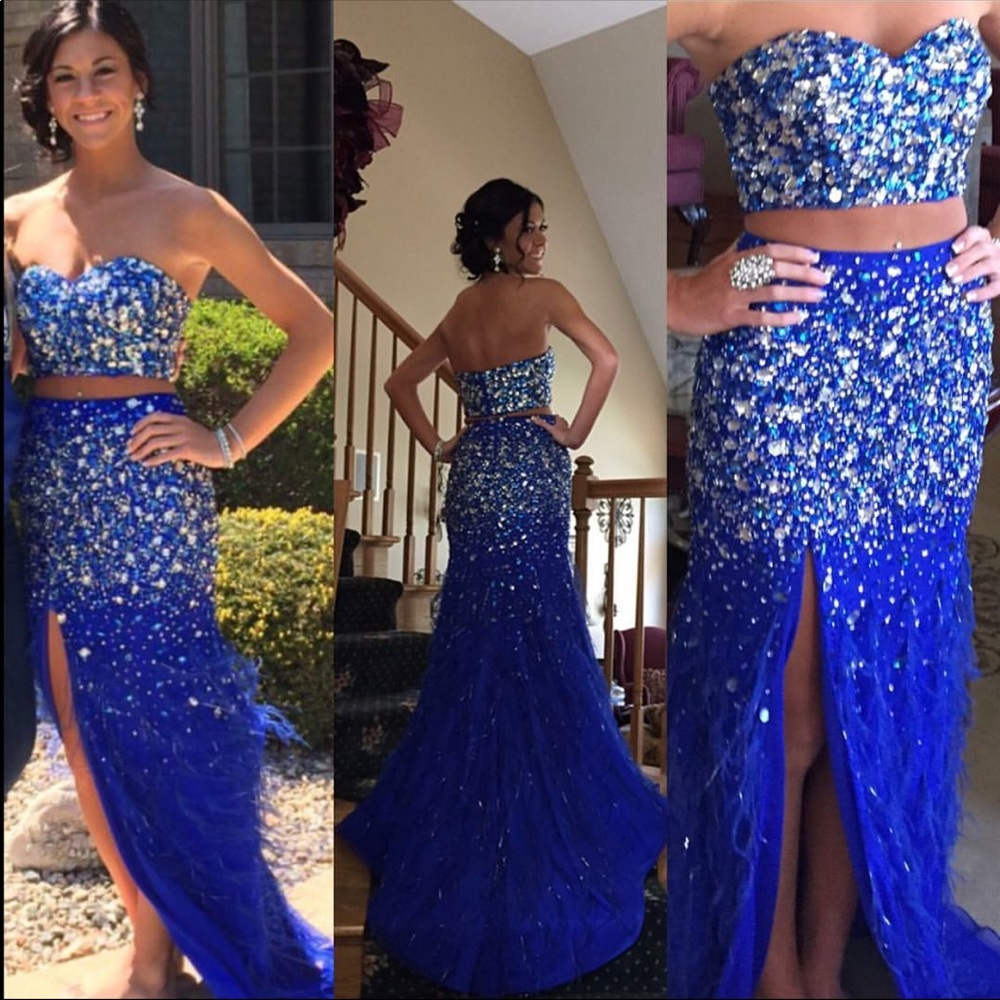 Two piece prom dress